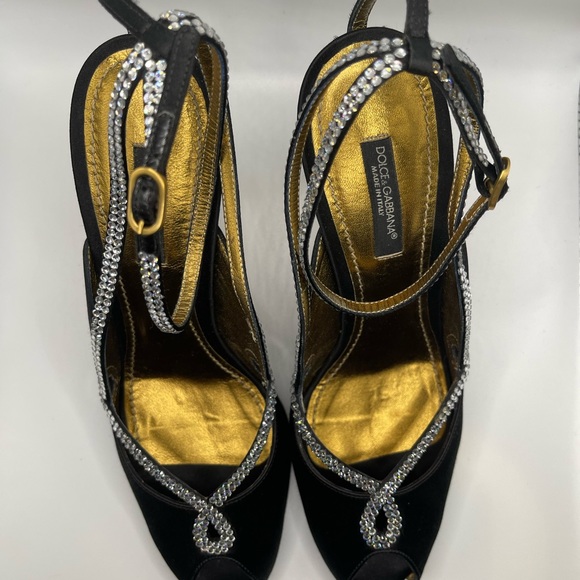 Peep Toe Dolce & Gabbana Satin Pumps - Picture 5 of 16